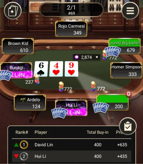 Online cash poker